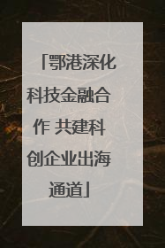 鄂港深化科技金融合作 共建科创企业出海通道