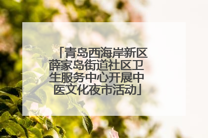 青岛西海岸新区薛家岛街道社区卫生服务中心开展中医文化夜市活动