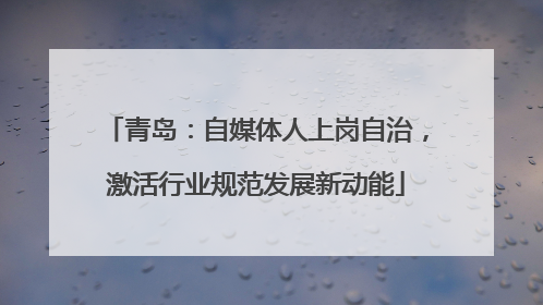 青岛：自媒体人上岗自治，激活行业规范发展新动能