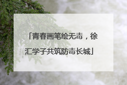 青春画笔绘无毒，徐汇学子共筑防毒长城