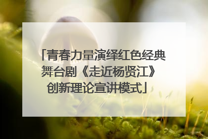 青春力量演绎红色经典 舞台剧《走近杨贤江》创新理论宣讲模式