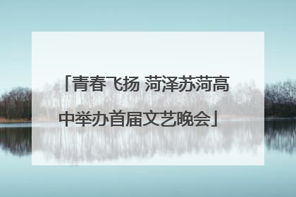 青春飞扬 菏泽苏菏高中举办首届文艺晚会