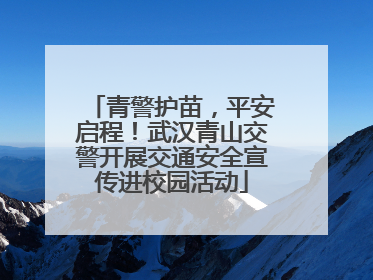 青警护苗，平安启程！武汉青山交警开展交通安全宣传进校园活动