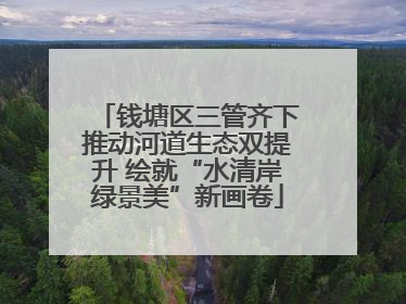 钱塘区三管齐下推动河道生态双提升 绘就“水清岸绿景美”新画卷