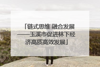 链式思维 融合发展——玉溪市促进林下经济高质高效发展