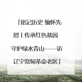 铭记历史 缅怀先烈丨传承红色基因 守护绿水青山——访辽宁宽甸革命老区