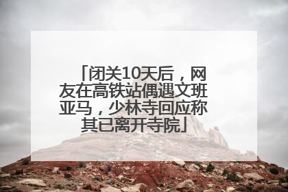 闭关10天后，网友在高铁站偶遇文班亚马，少林寺回应称其已离开寺院