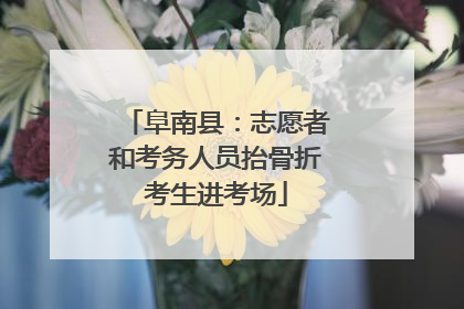 阜南县：志愿者和考务人员抬骨折考生进考场