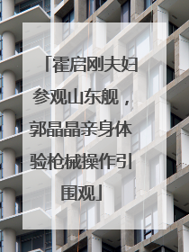 霍启刚夫妇参观山东舰，郭晶晶亲身体验枪械操作引围观