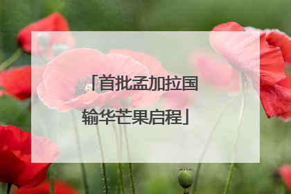 首批孟加拉国输华芒果启程