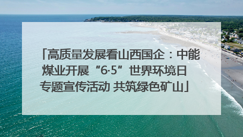 高质量发展看山西国企：中能煤业开展“6·5”世界环境日专题宣传活动 共筑绿色矿山