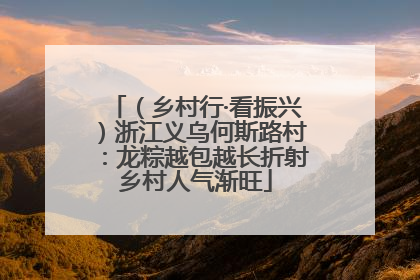 （乡村行·看振兴）浙江义乌何斯路村：龙粽越包越长折射乡村人气渐旺