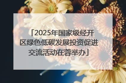 2025年国家级经开区绿色低碳发展投资促进交流活动在蓉举办