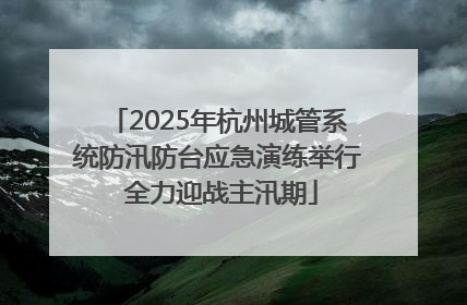 2025年杭州城管系统防汛防台应急演练举行 全力迎战主汛期