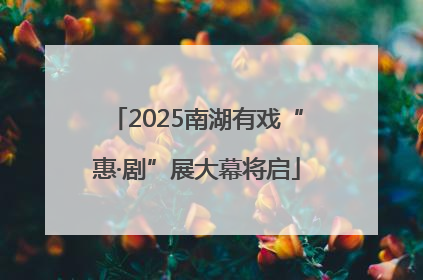 2025南湖有戏“惠·剧”展大幕将启