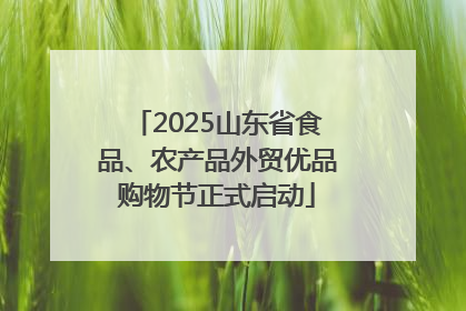2025山东省食品、农产品外贸优品购物节正式启动