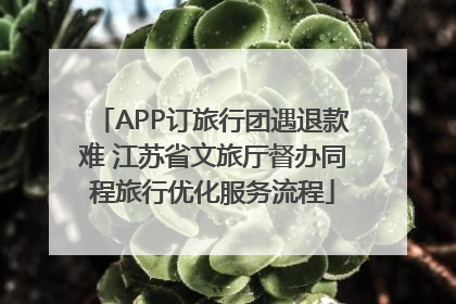 APP订旅行团遇退款难 江苏省文旅厅督办同程旅行优化服务流程