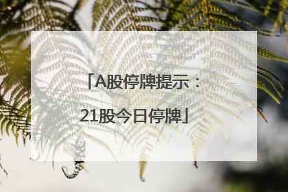 A股停牌提示：21股今日停牌
