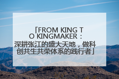FROM KING TO KINGMAKER：深耕张江的盛大天地，做科创共生共荣体系的践行者